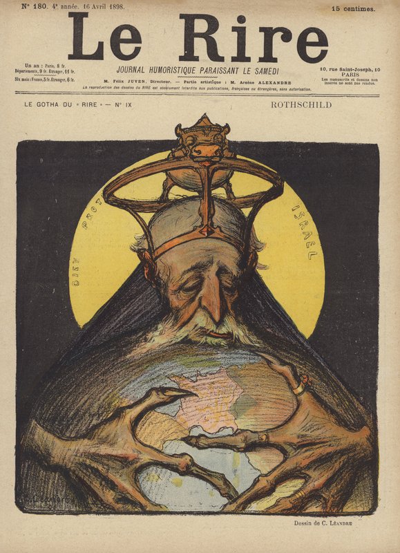 Rothschild, ilustracja do Le Rire autorstwa Charles Leandre