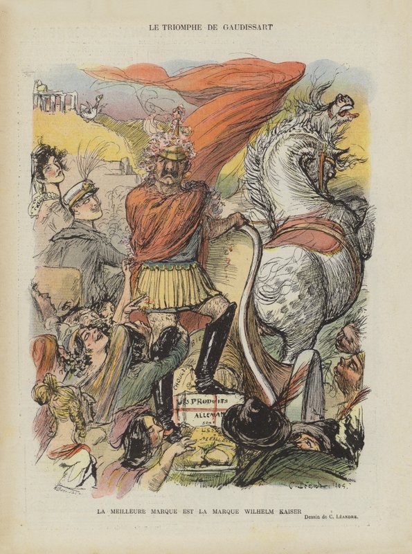 Satyra na kryzys marokański 1905. Ilustracja do Le Rire autorstwa Charles Leandre