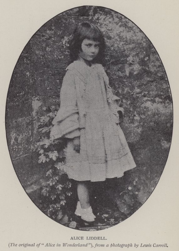 Alicja Liddell (czarno-białe zdjęcie) autorstwa Charles Lutwidge Dodgson