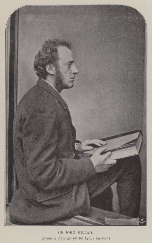 Sir John Millais (zdjęcie czarno-białe) autorstwa Charles Lutwidge Dodgson