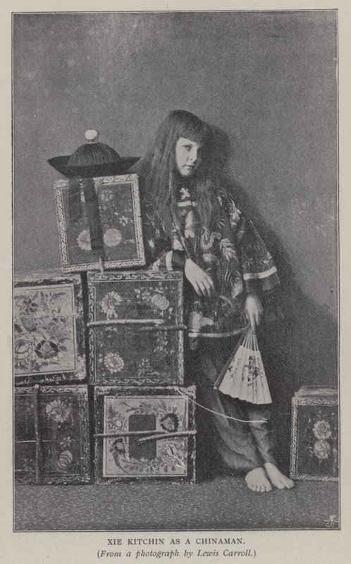 Xie Kitchin jako Chińczyk (zdjęcie czarno-białe) autorstwa Charles Lutwidge Dodgson