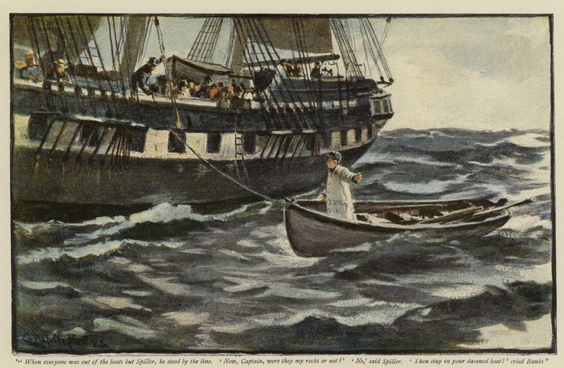 Ilustracja do Rehabilitacji Vigii, Morley Roberts autorstwa Charles Napier Hemy