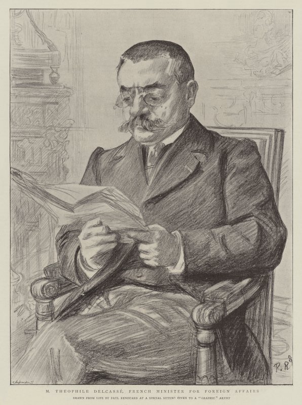 M Theophile Delcasse, francuski minister spraw zagranicznych autorstwa Charles Paul Renouard