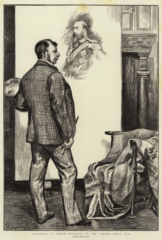 Malarze w swoich pracowniach, IV, Pan Frank Holl, RA autorstwa Charles Paul Renouard