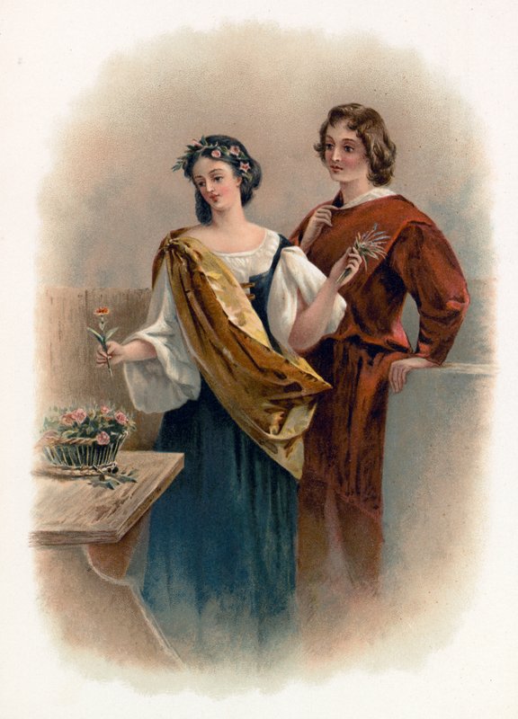 Florizel i Perdita z Zimowej opowieści autorstwa Charles Robert Leslie