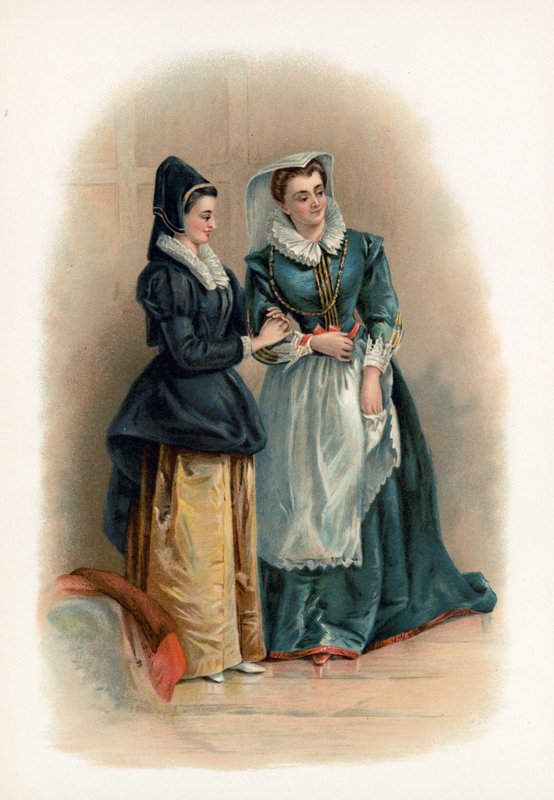 Mistress Page i Mistress Ford z Wesołych Żon Windsoru autorstwa Charles Robert Leslie