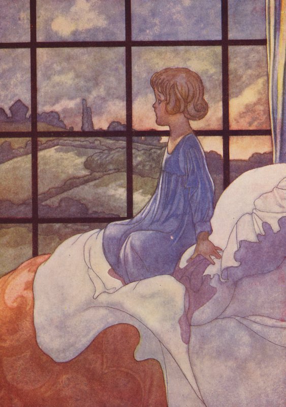 Czerwone niebo o poranku (kolorowa litografia) autorstwa Charles Robinson