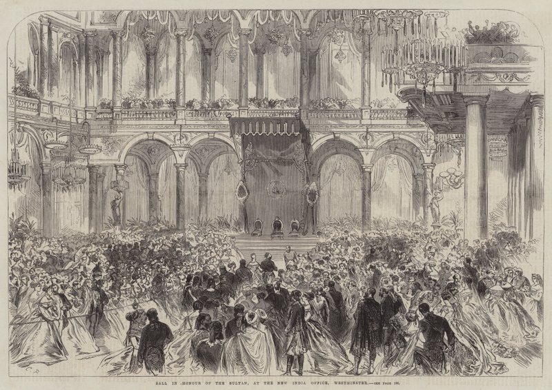Bal na cześć Sułtana w New India Office, Westminster. autorstwa Sir John Charles Robinson