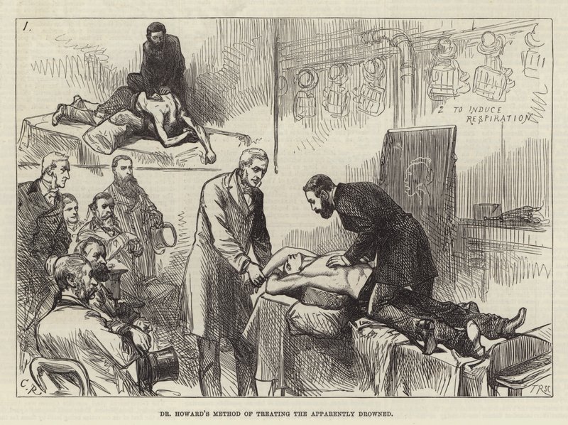 Metoda dr Howarda leczenia pozornie utopionych autorstwa Sir John Charles Robinson