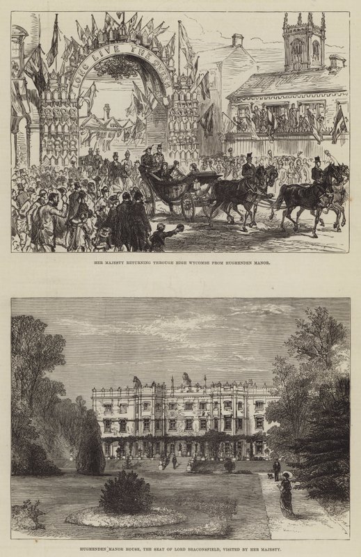 Wizyta Jej Królewskiej Mości w Hughenden autorstwa Sir John Charles Robinson
