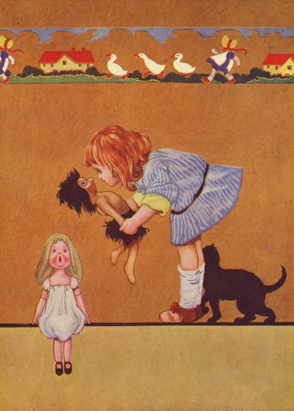 Pocałunek idzie za przysługą (kolorowa litografia) autorstwa Charles Robinson