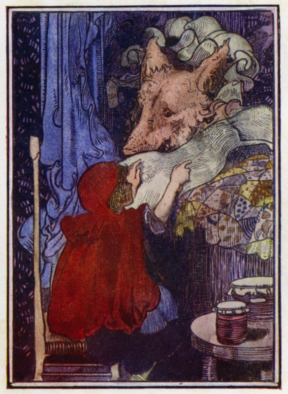 Czerwony Kapturek (kolor lito) autorstwa Charles Robinson