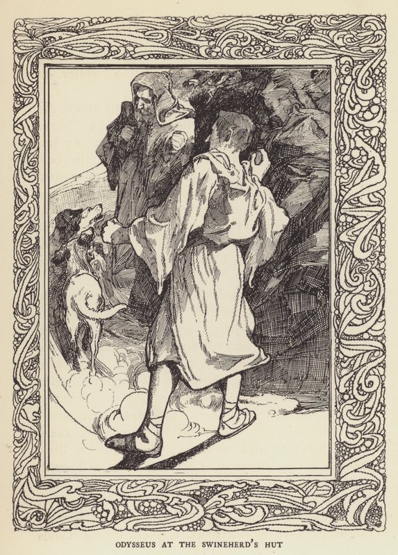 Odyseusz w chacie Świniopasów autorstwa Sir John Charles Robinson