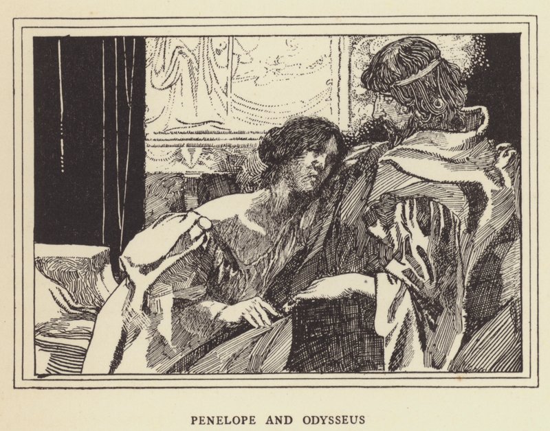 Penelopa i Odyseusz autorstwa Sir John Charles Robinson