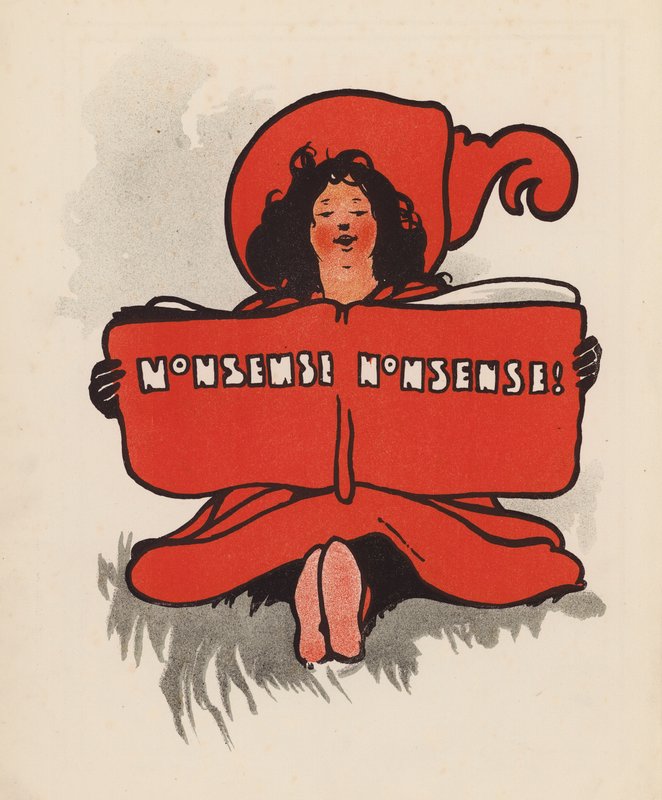 Czytanie bzdur, bzdur! (kolorowa litografia) autorstwa Charles Robinson