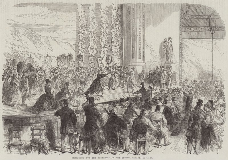 Próby do pantomimy w Crystal Palace autorstwa Sir John Charles Robinson