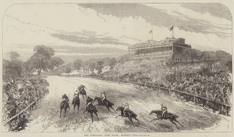 Wyścigi w Alexandra Park, Muswell Hill autorstwa Sir John Charles Robinson