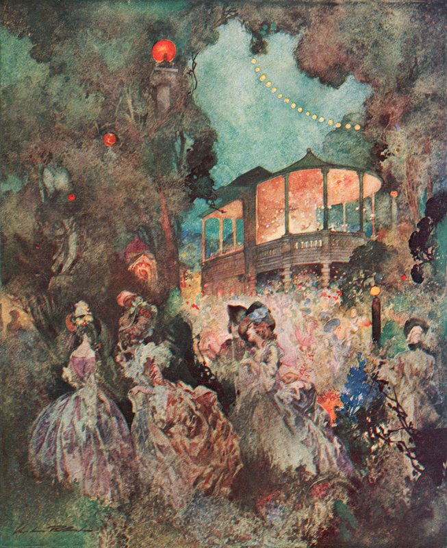 Orkiestra, Ogrody Vauxhall autorstwa Charles Robinson