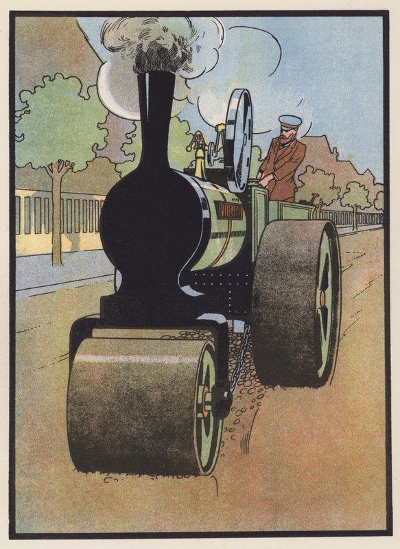 Walec drogowy w pracy autorstwa Charles Robinson
