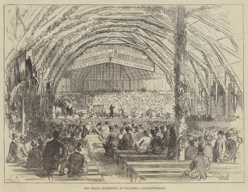 Walijski Eisteddfod w Pwllheli, Carnarvonshire autorstwa Sir John Charles Robinson