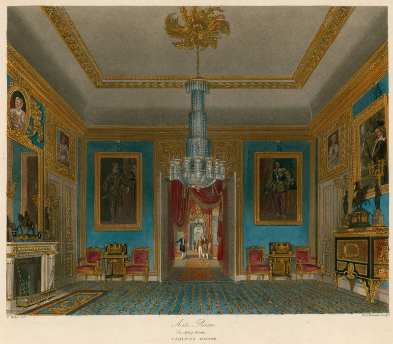 Ante Room, Carlton House, Londyn, patrząc na północ autorstwa Charles Wild