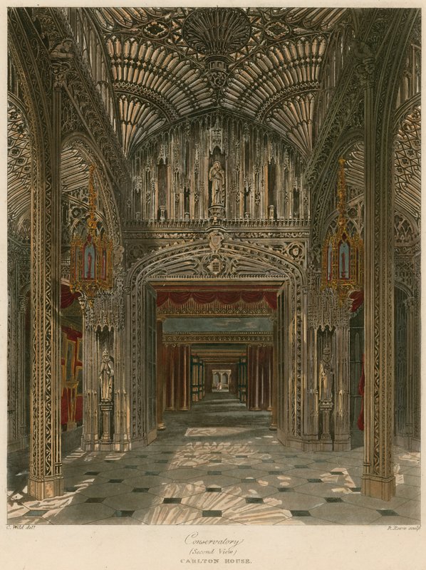 Konserwatorium, Carlton House, Londyn autorstwa Charles Wild