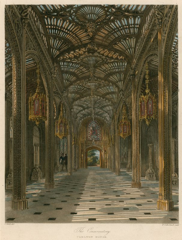 Konserwatorium, Carlton House, Londyn autorstwa Charles Wild