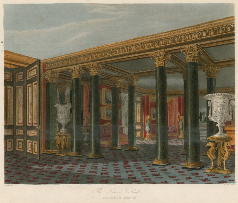Dolny przedsionek, Carlton House, Londyn autorstwa Charles Wild