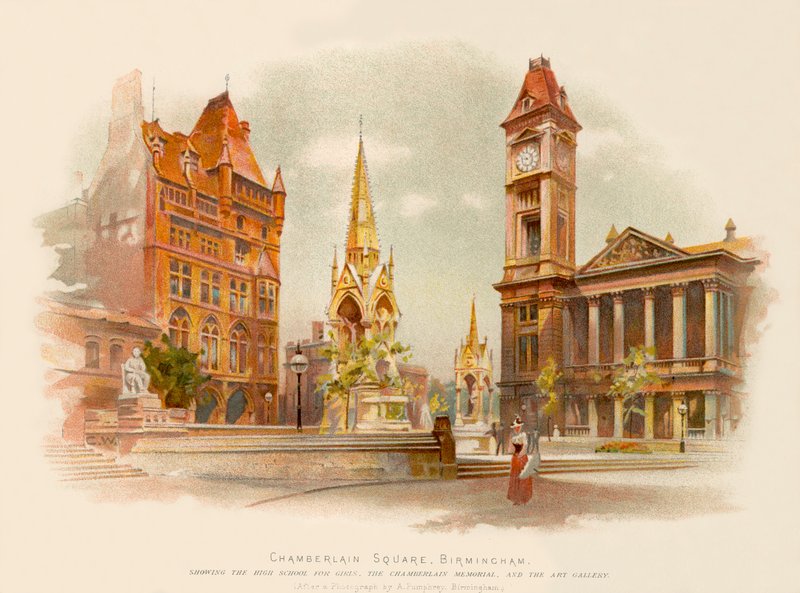 Chamberlain Square, Birmingham autorstwa Charles Wilkinson