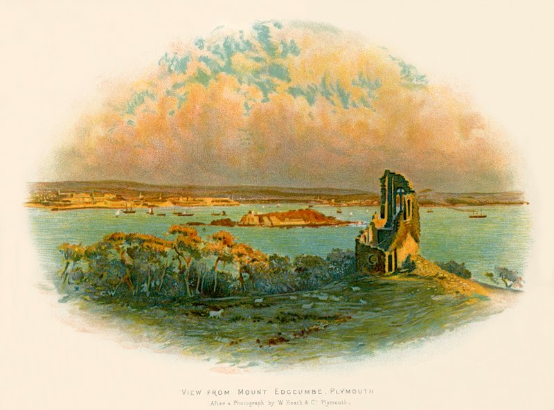 Widok z góry Edcgumbe Plymouth autorstwa Charles Wilkinson