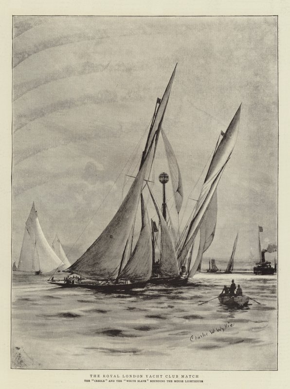 Mecz Royal London Yacht Club autorstwa Charles William Wyllie