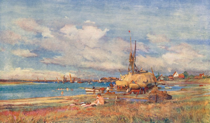 West Mersea, Mersea Island, Essex (litografia kolorowa) autorstwa Charles William Wyllie