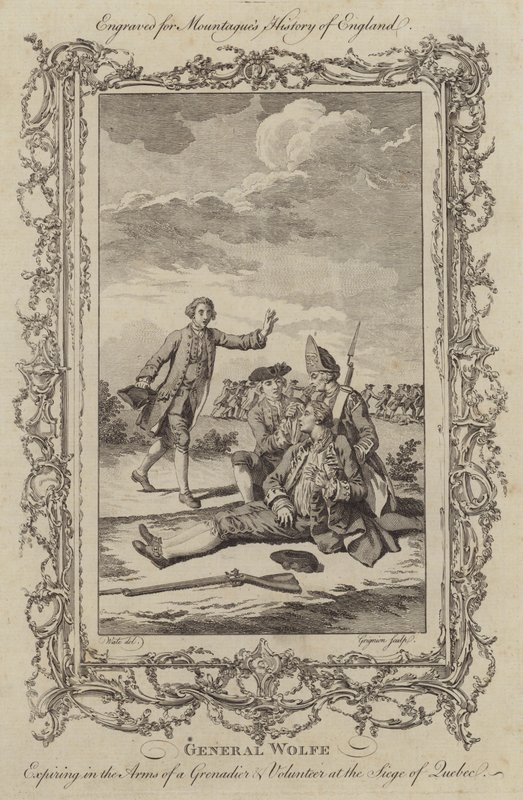 Śmierć generała Wolfe podczas oblężenia Quebecu autorstwa Charles the Elder Grignion