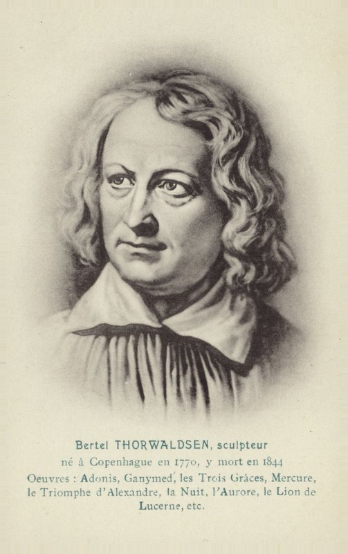Bertel Thorvaldsen, duński rzeźbiarz autorstwa Christoffer Wilhelm Eckersberg