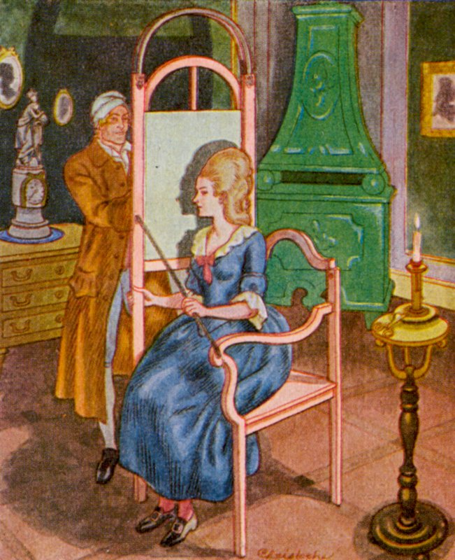 Artysta sylwetki / Artysta sylwetki (litografia kolorowa) autorstwa Christophe (1856 1945)
