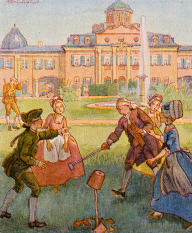 Pot Pot Hitting (kolorowa litografia) autorstwa Christophe (1856 1945)