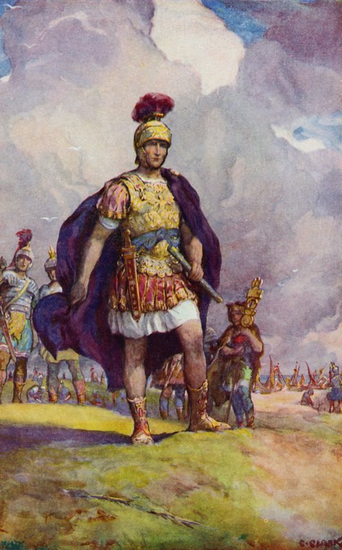 Juliusz Cezar przybywający do Wielkiej Brytanii, spoglądający przez twarz Kent autorstwa Christopher Clark
