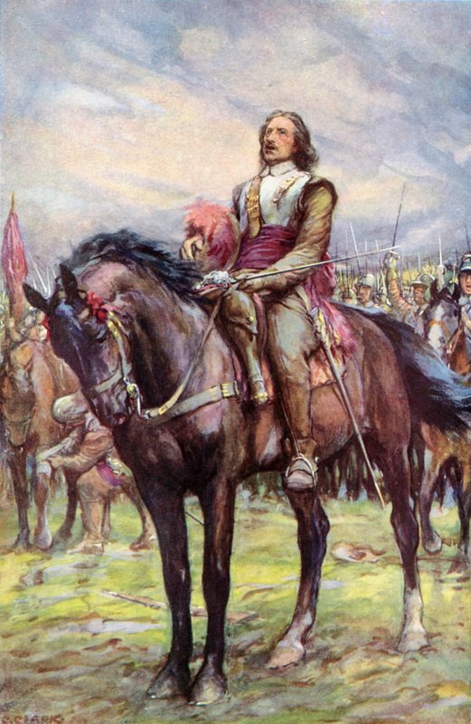 Oliver Cromwell wzywający Boże wsparcie przed bitwą autorstwa Christopher Clark