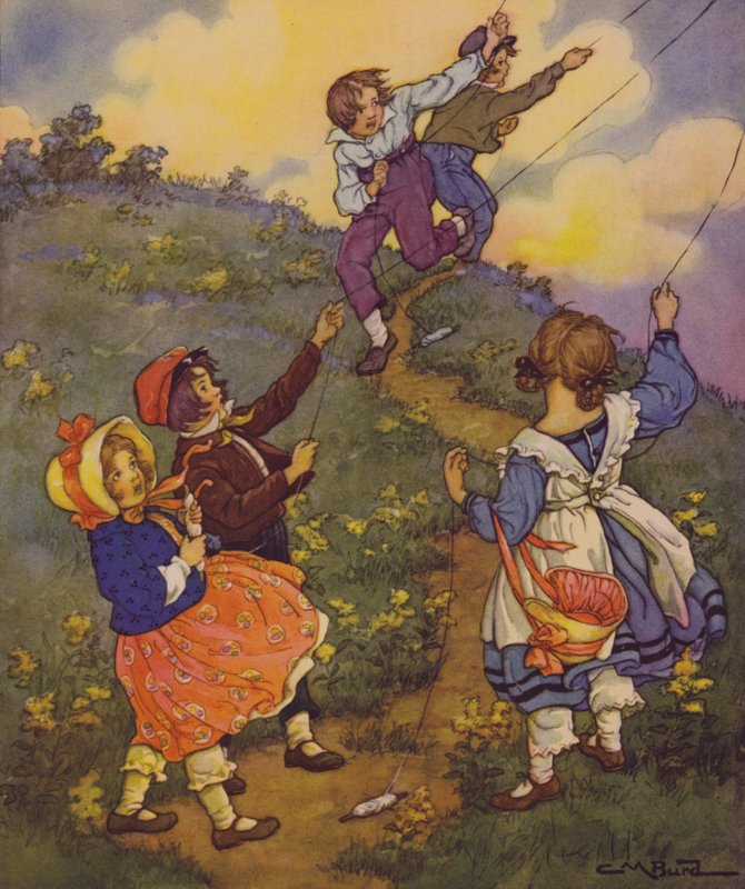 Ogród wierszy dziecka: Wiatr (kolor lito) autorstwa Clara Miller Burd