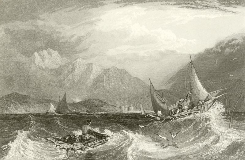 Bombay Harbor - Łodzie rybackie, w monsun autorstwa Clarkson Frederick Stanfield