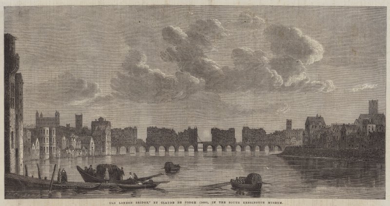 Old London Bridge autorstwa Claude de Jongh