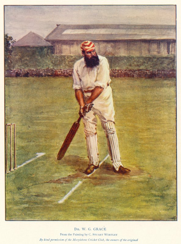 Dr W G Grace (kolor lito) autorstwa Colonel Stuart-Wortley