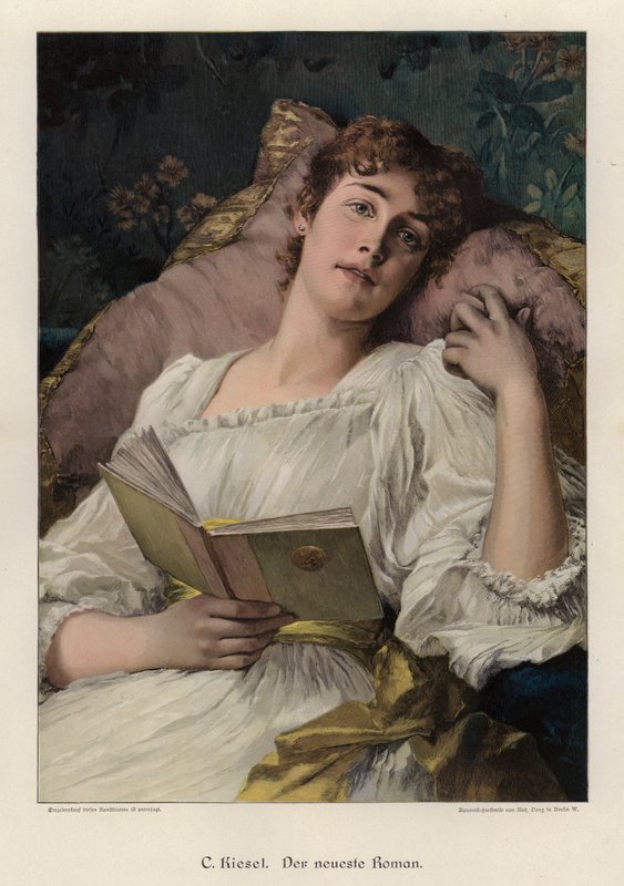 Najnowsza powieść (kolorowy grawerunek) autorstwa Conrad Kiesel