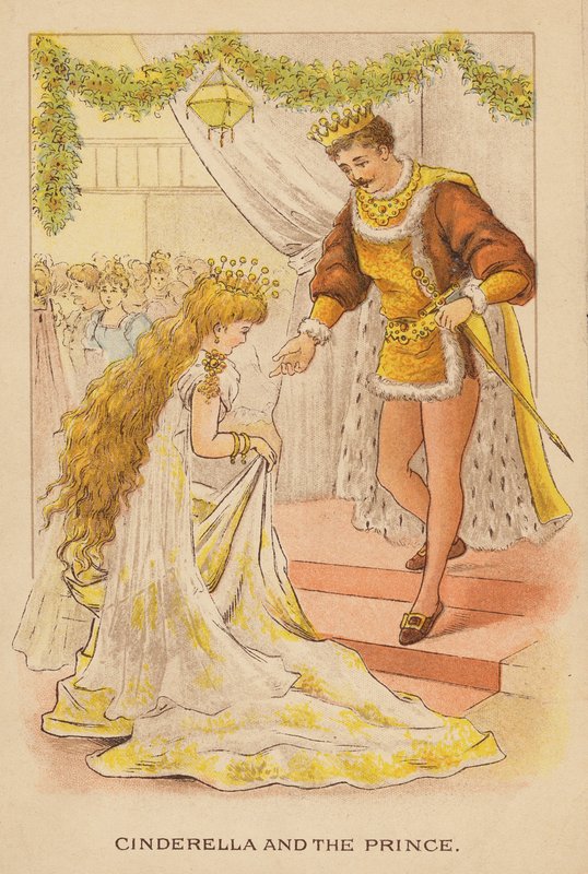 Kopciuszek (kolorowa litografia) autorstwa Constance Haslewood