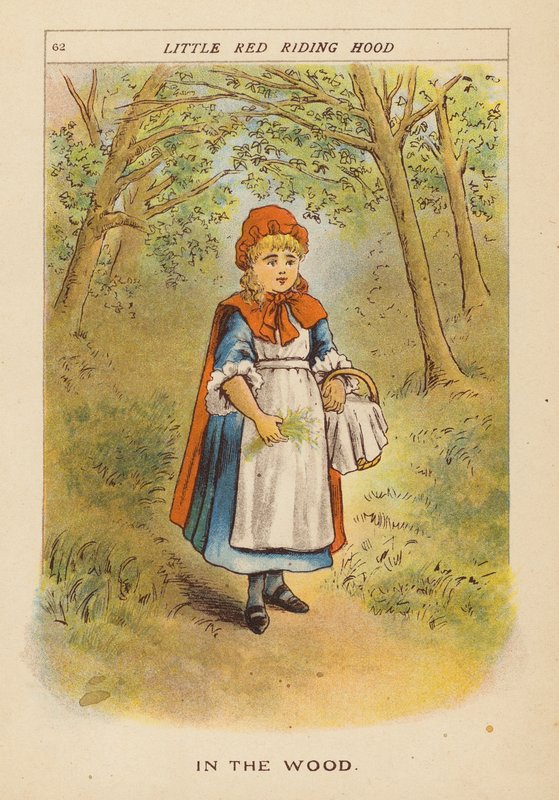 Czerwony Kapturek (kolorowa litografia) autorstwa Constance Haslewood