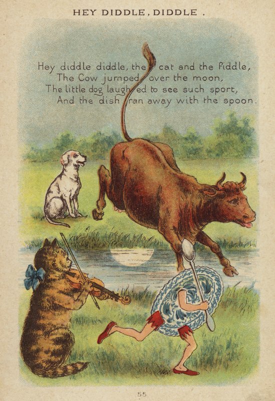 Rymowanka: Hej Diddle, Diddle (chromolitho) autorstwa Constance Haslewood