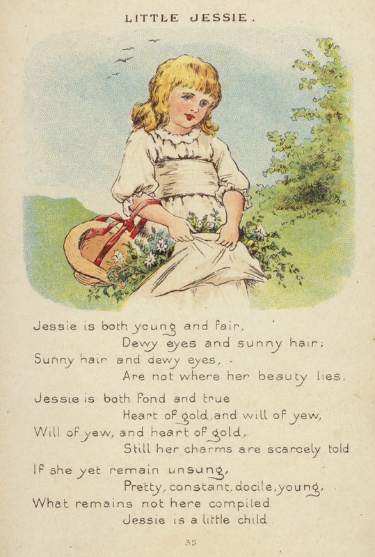 Rymowanka: Mała Jessie (chromolitho) autorstwa Constance Haslewood