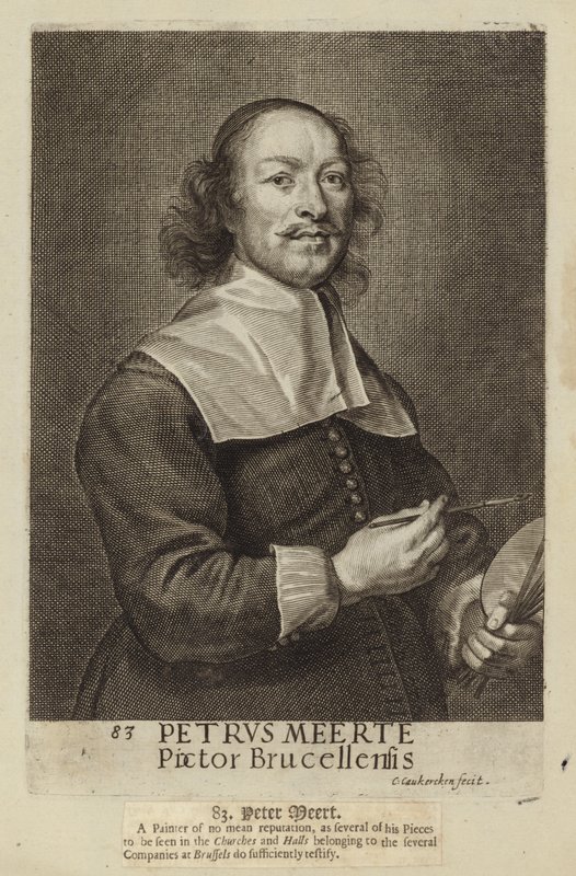 Peter Meert, malarz flamandzki. Grawerowanie autorstwa Cornelisa van Caukercken autorstwa Cornelius van Caukercken