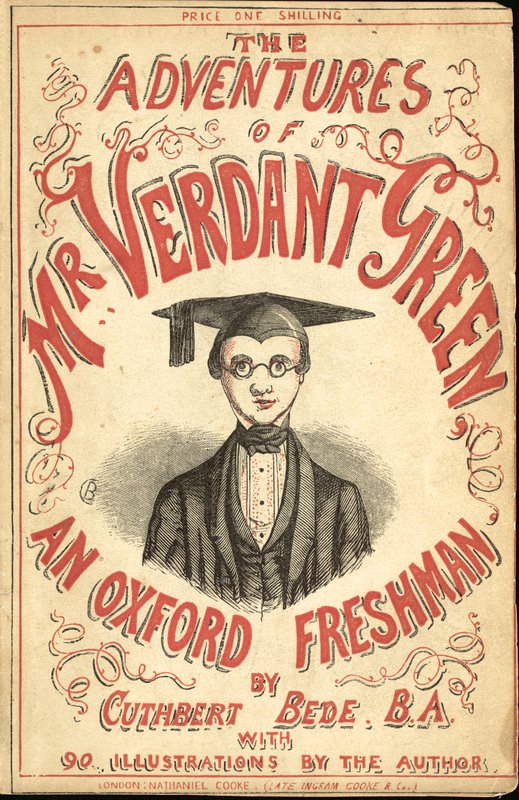 Ilustracja na okładkę The Adventures of Mr Verdant Green An Oxford Freshman autorstwa Cuthbert Bede