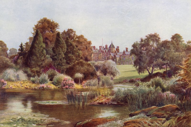 Jezioro w Zachodnim Ogrodzie, Sandringham (kolor lito) autorstwa Cyril Ward